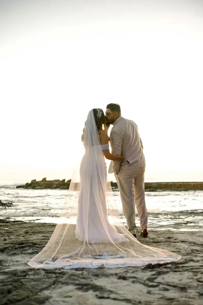 Dream beach wedding celebration in spain